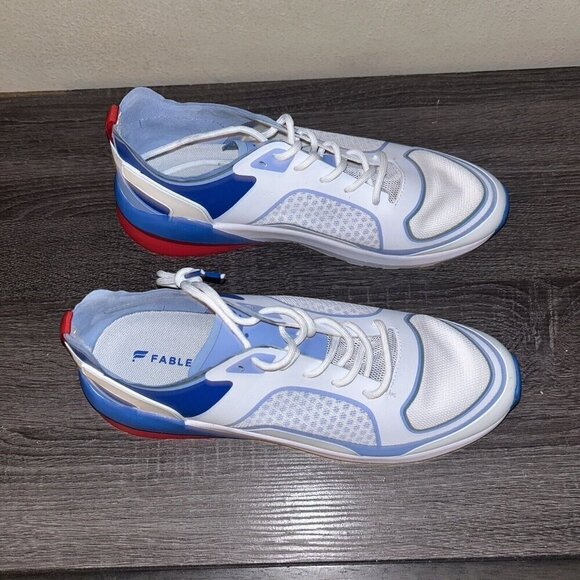 Fabletics Westlake Performance Blue White Athletic Casual Sneakers Size 11 - Picture 3 of 8